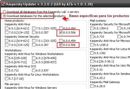 kaspersky updater actualizar kaspersky offline