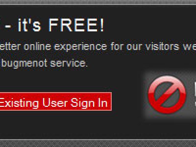 Bugmenot ahora requiere registro para utilizarse