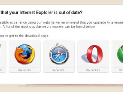 ie6-upgrade-warning, script que te permitirá avisar a tus usuarios que IE 6 está obsoleto