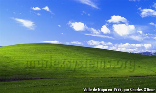 Valle de Napa en 1995, fondo por defecto de Windows XP
