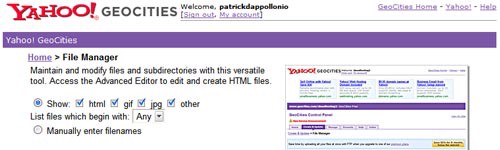 yahoo geocities cierre