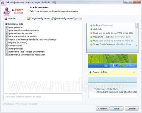 a-patch msn 2009 quitar publicidad