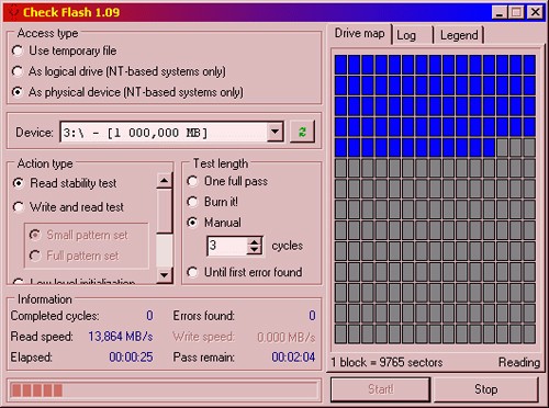 saber memoria flash dañada