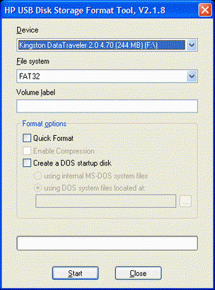 hp usb disk storage format tool