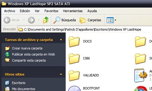 Imagen de nLite para integración de drivers SATA en Windows XP