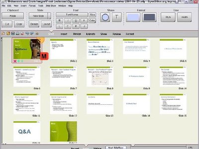 OpenOffice está probando incluír una interfaz Ribbon