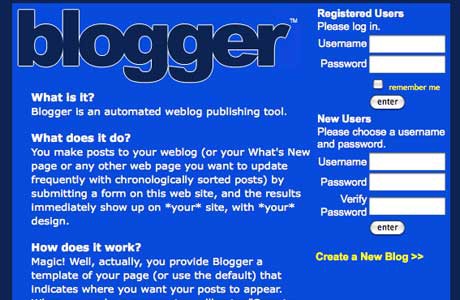 Imagen de la portada original de Blogger