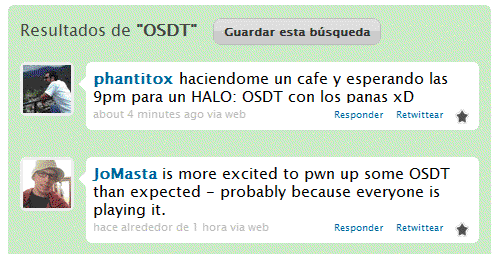 Búsquedas en Twitter