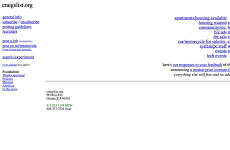Imagen de la portada original de Craigslist