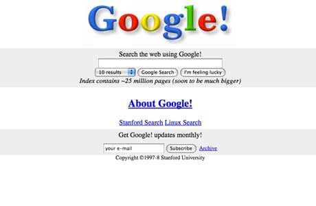 Imagen de la portada original de Google