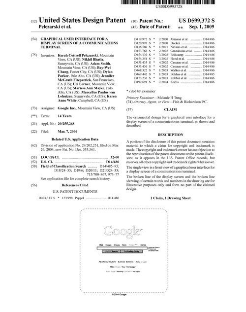 patente portada google