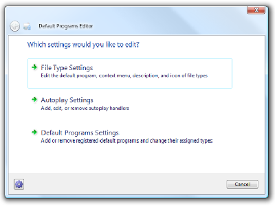 Editar valores por defecto de programas y asociaciones de archivos en Windows