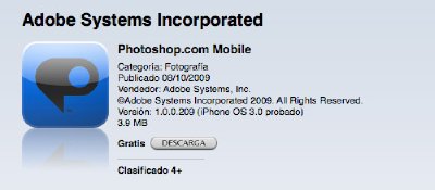 Descargar Photoshop para el iPhone