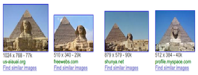 Imágenes similares, nueva implementación en Google Images