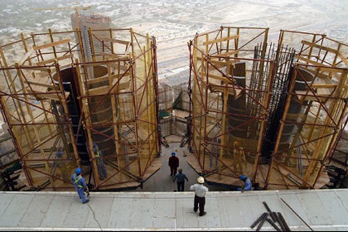 Construcción de la Torre Burj Dubai