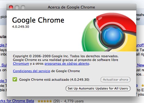 Google Chrome para Mac OS X