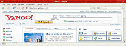 Yahoo en Firefox de Ubuntu 10.04