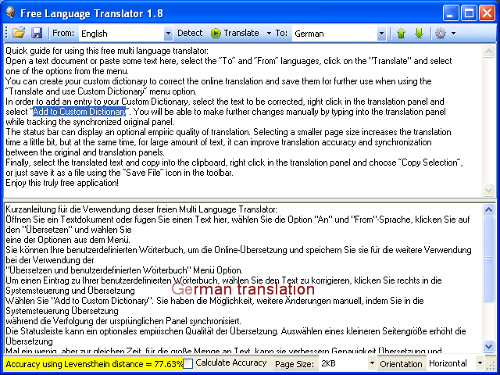 Imagen de Free Translator, una aplicación para traducir textos