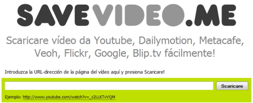 Captura de pantalla de SaveVideo.me