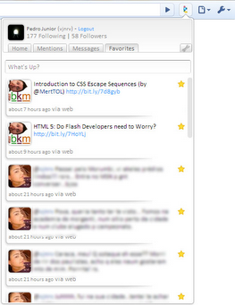 Imagen de Chrowety, cliente de Twitter para Google Chrome