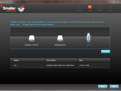 Dmailer, herramienta con 2GB de espacio para realizar Backups