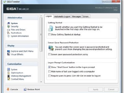 GIGATweaker, optimizar Windows 7