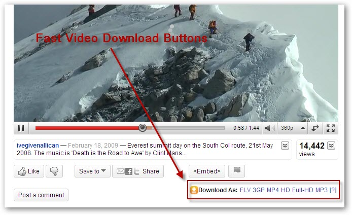 Imagen de la extensión para descargar videos de YouTube