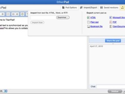 Titan Pad, edita documentos con otras personas online