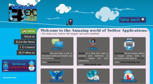 Imagen de Twt140, un directorio de aplicaciones para Twitter