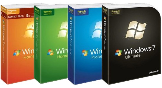 Imagen de las versiones de Windows 7