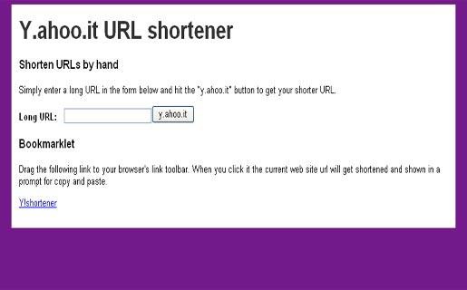 Imagen de Yahoo URL shortener