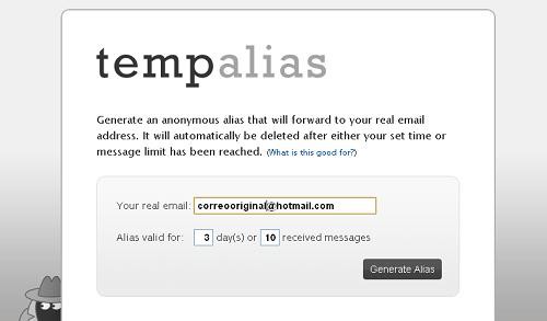 alias correo temporal