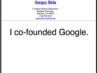 El currículum vitae de Sergey Brin