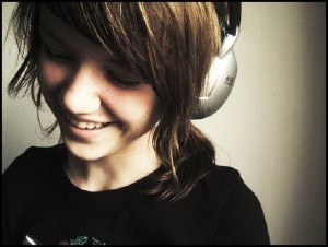 escuchando musica
