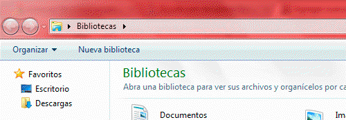 Favoritos en Windows 7