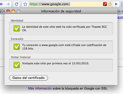 Google sobre SSL