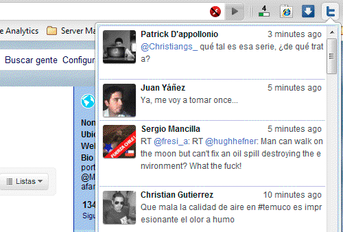 Metrist, Cliente de Twitter para Chrome