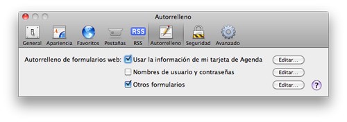 Autorrelleno Safari fallo de Seguridad