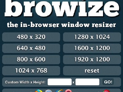 Browize: prueba diferentes tamaños de resolución en linea