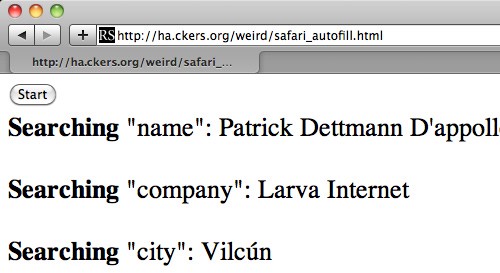 Prueba de Concepto del Fallo en Safari
