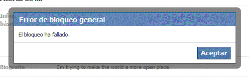 Bloqueo de Mark Zuckerberg en Facebook