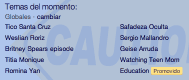 Trending Topics en Twitter