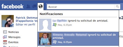 unfriend finder solicitudes rechazadas