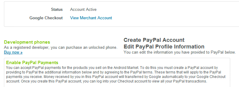 Paypal en el Android Market