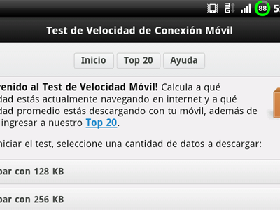 Comprueba tu velocidad de conexión a Internet Móvil, testvelocidad.mobi