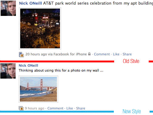Facebook cambia la fuente de los elementos compartidos