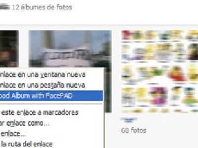 Descargar álbums de fotos completos desde Facebook con Facepad