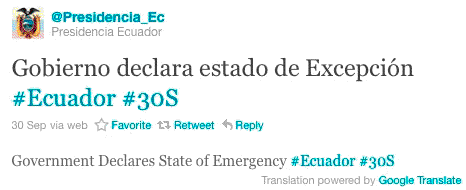 Tweets traducidos con Google Translate