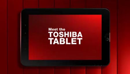 Imagen de la tablet Toshiba con Android Honeycomb