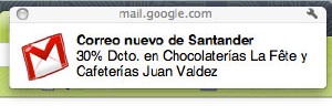 Notificaciones de escritorio de Chrome